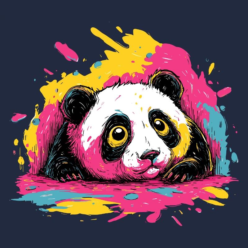 Panda Farbsplash