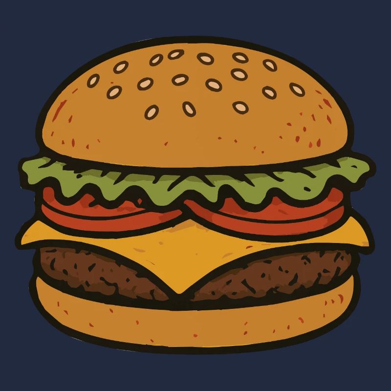 Comical hamburger