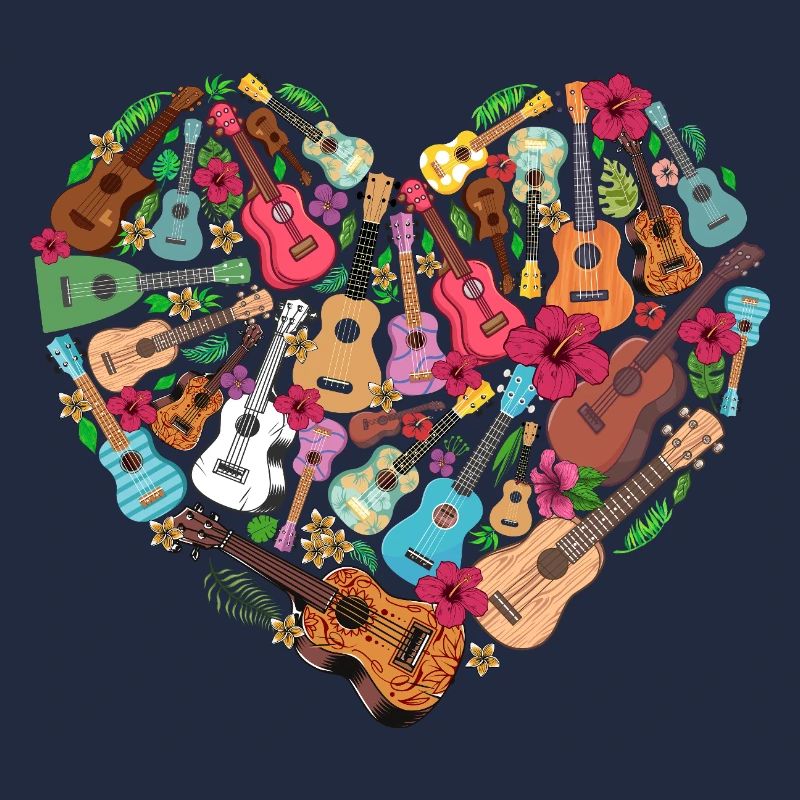 Hawaiian Ukulele Uke Heart
