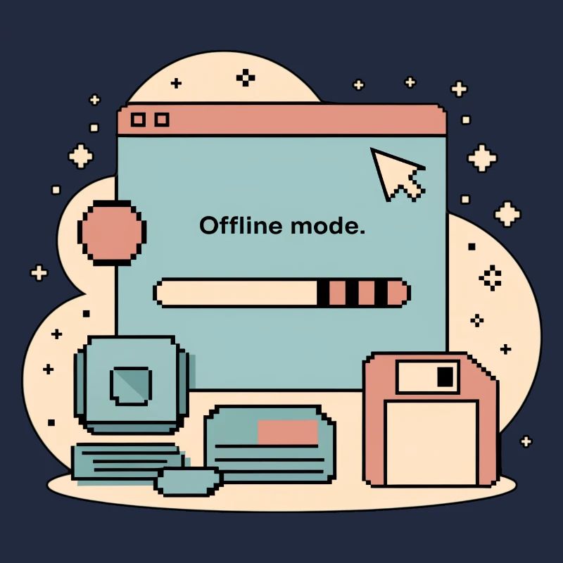 Offline Mode Retro Internet