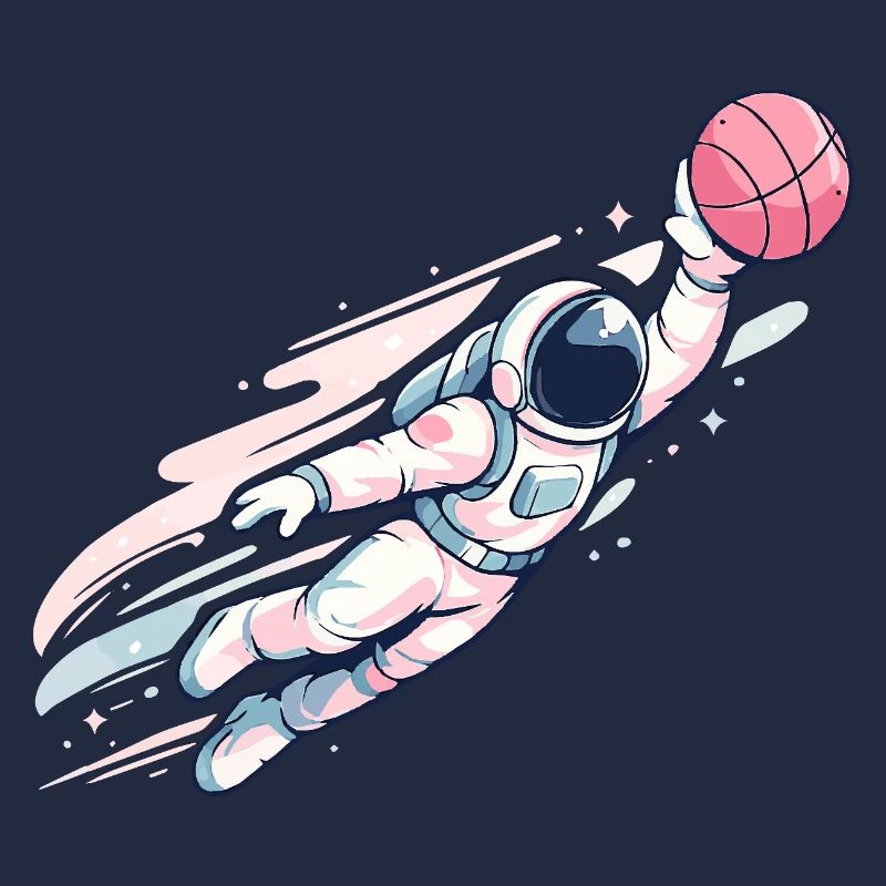 Conception de dunks spatiaux de basketball des astronautes