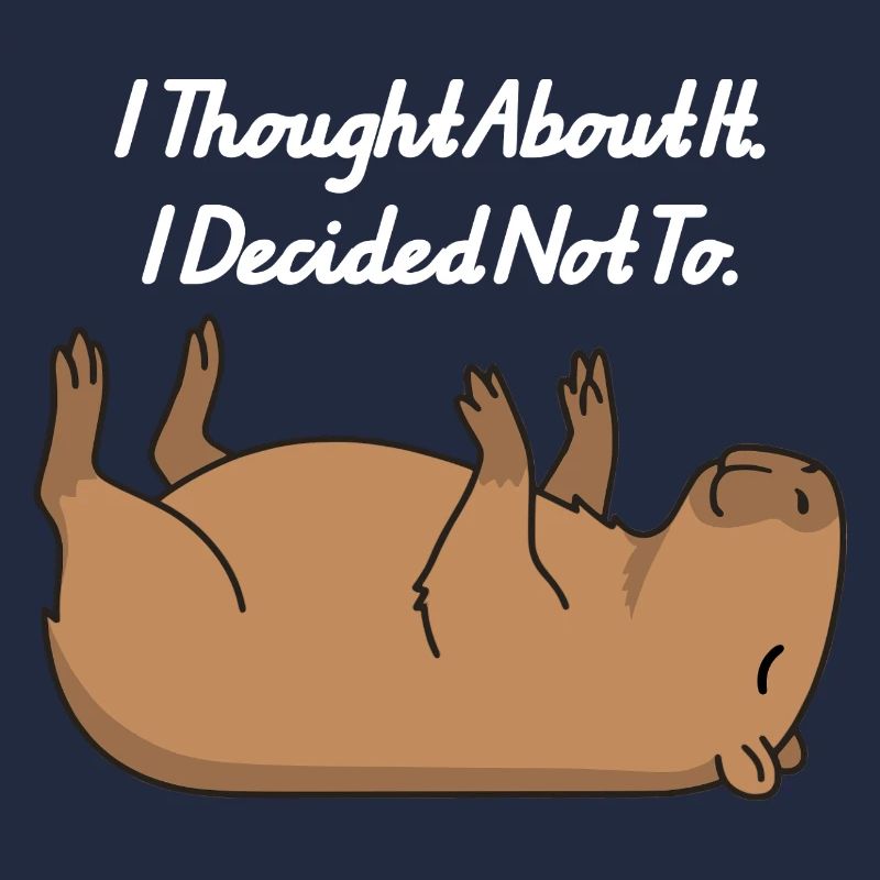 Capybara Lying Humor Procrastination Sloth