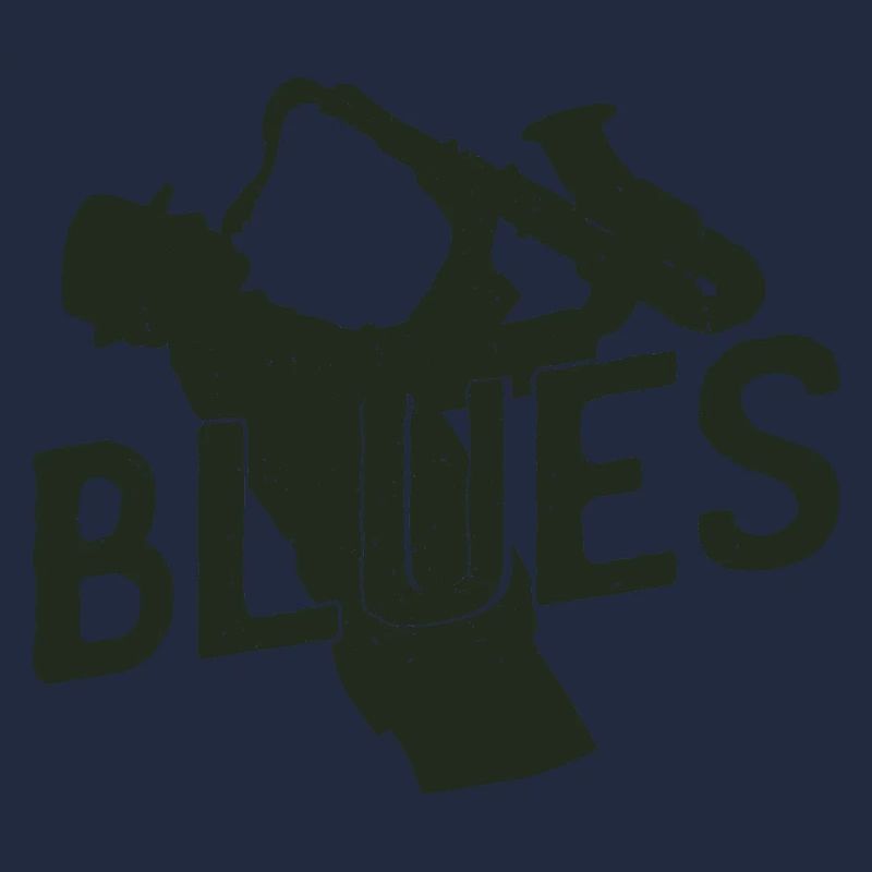 Saxophoniste avec blues – Conception cool de saxophone pour