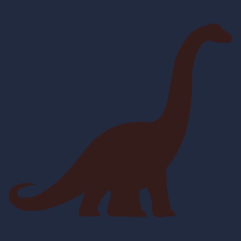 Dino Silhouette Brontosaurus