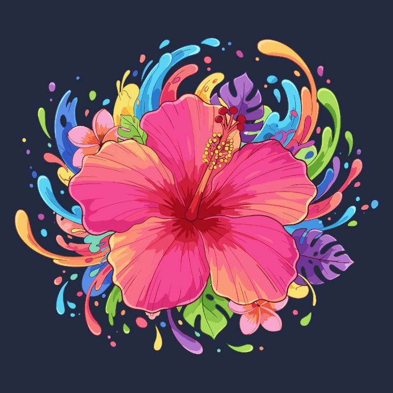 Hibiskusblüte Farbexplosion