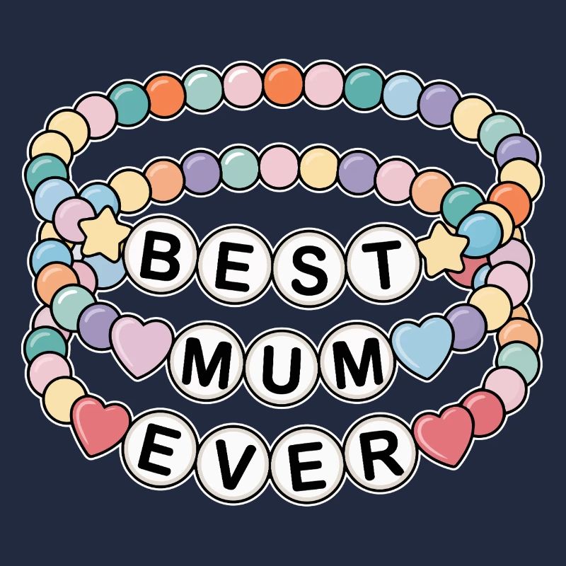 Beste Mama Ever - Perlenkette für Muttertag