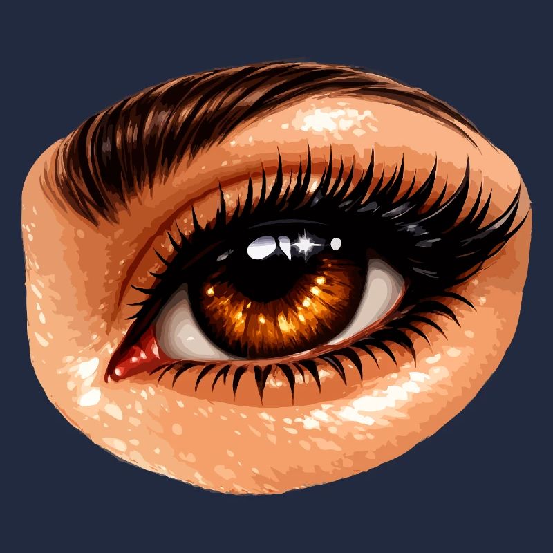 Fiery Brown Eye Close-up