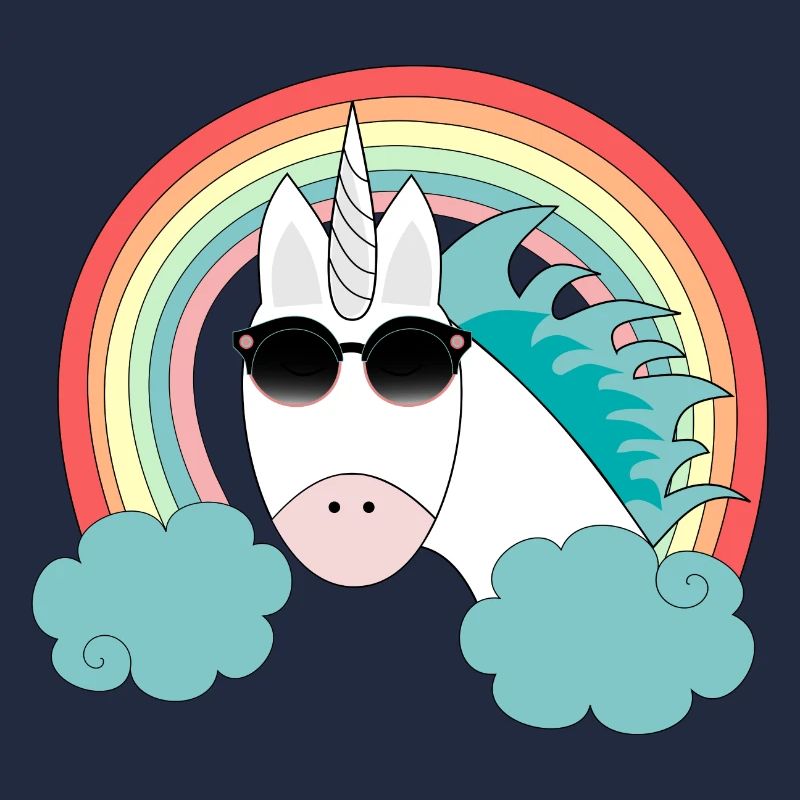Einhorn mit Sonnenbrille