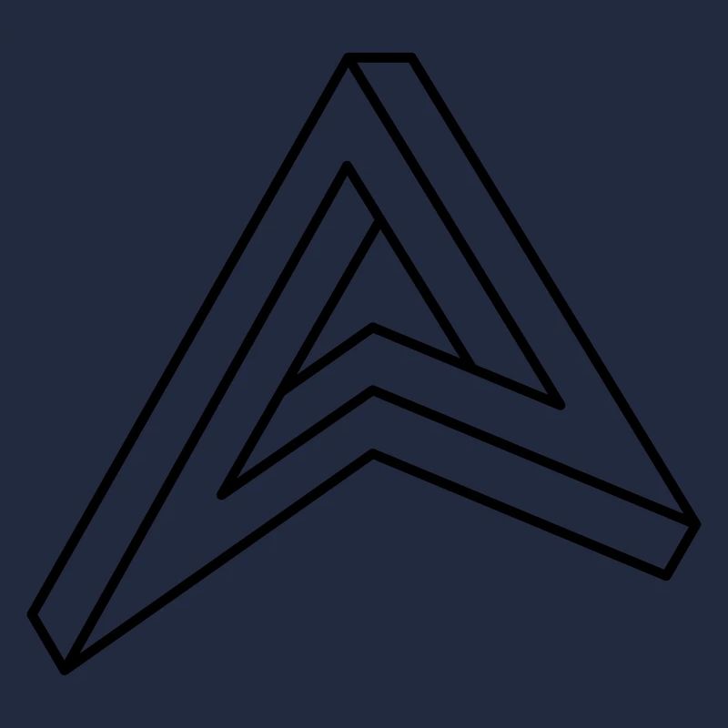 impossible figure Escher triangle geometry hipster