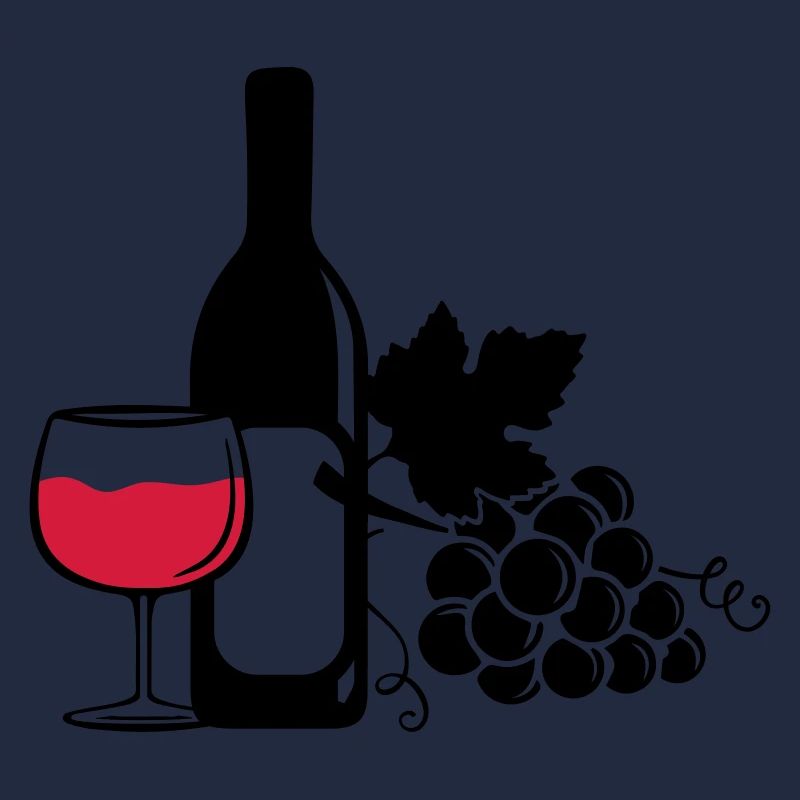 wine bottle grapes