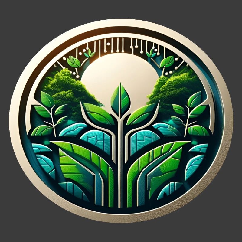 Eco Tech Logo Nature and Digitization