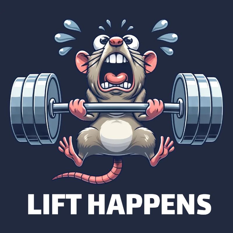 Mouse Rat Weightlifting Barbell Training Workout