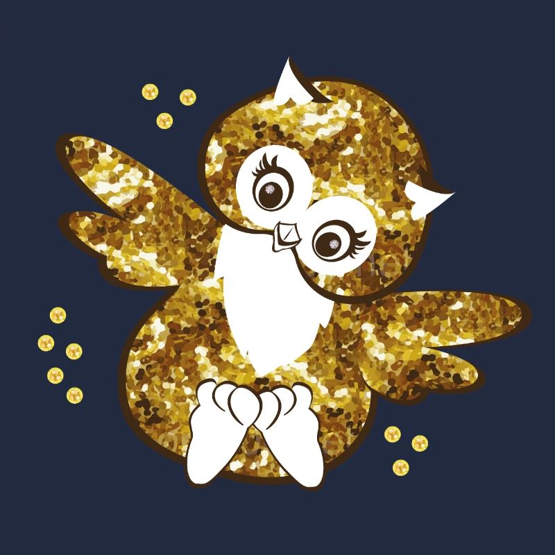 Funkelnde Eulenmädchen Illustration
