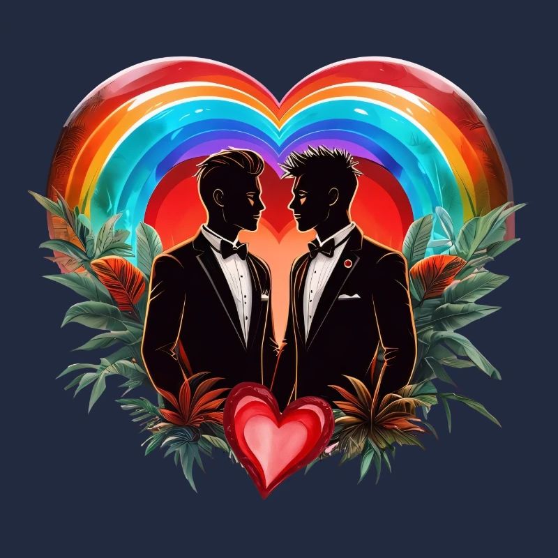 The magic of the moment: elegant cheerful silhouettes