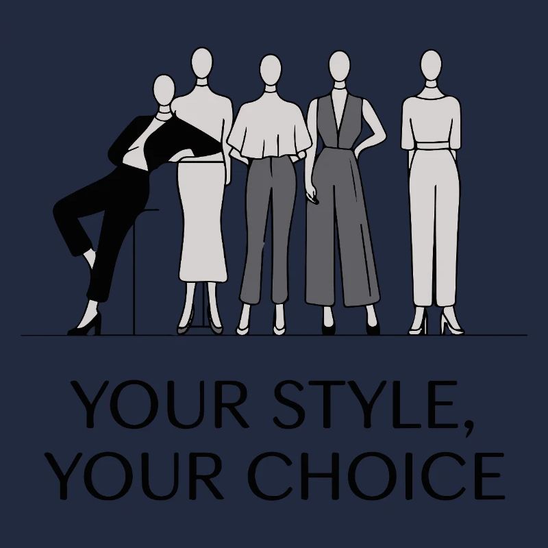 Elegantes monochromes Modeillustrationsset