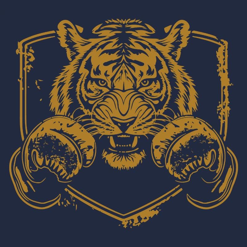 Martial Tiger with Shield