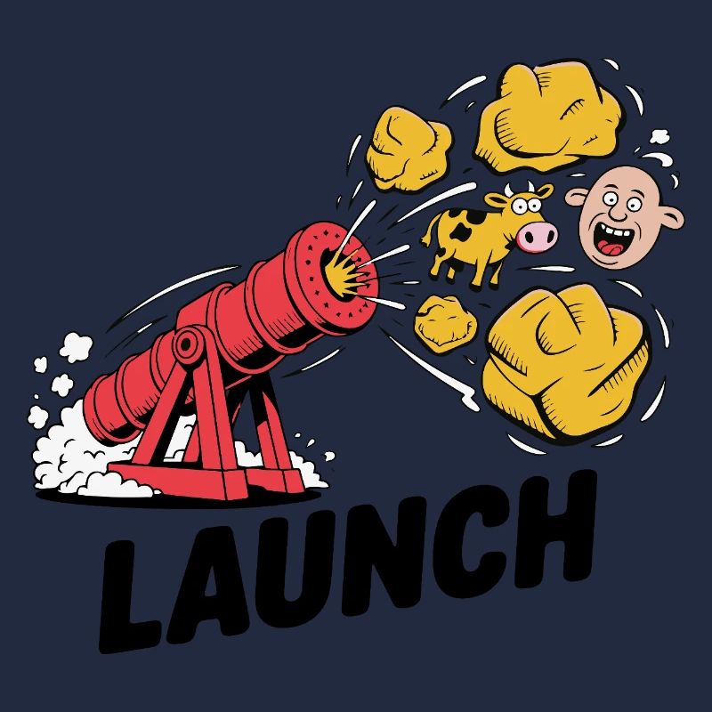 Comic Dinosaurier Kanone Explosion Design