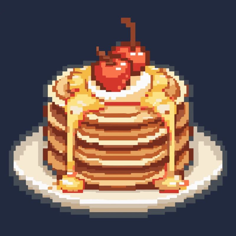 Pixel Pancake Cherries