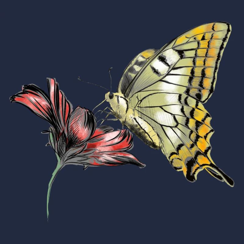 Papillon en fleurs