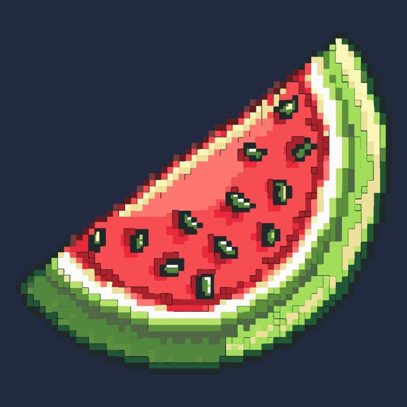 Tranche de pastèque pixel