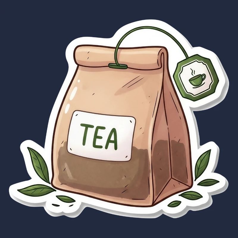 Illustration de sachet de thé