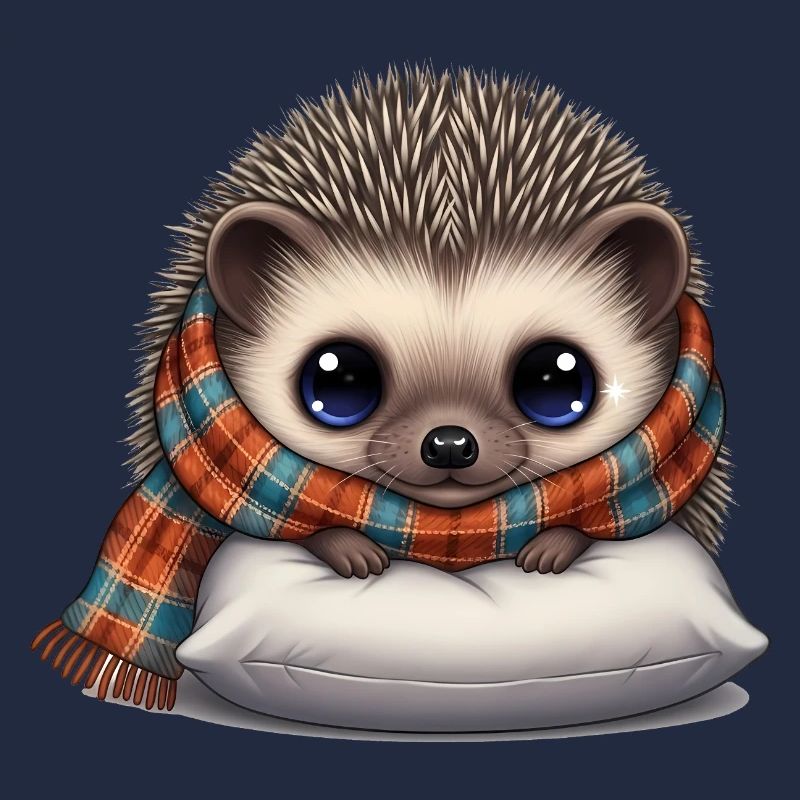 Kuscheliger Igel mit Schal