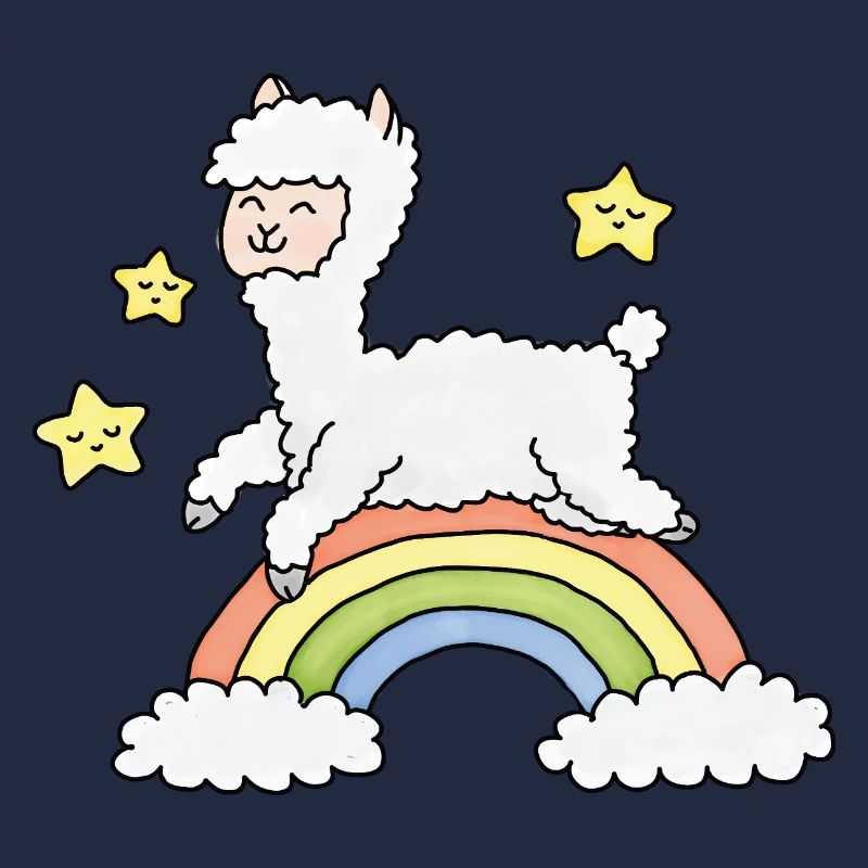 Alpaka Regenbogen Traum