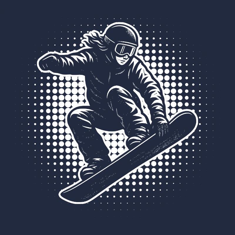 Snowboard Halftone Action