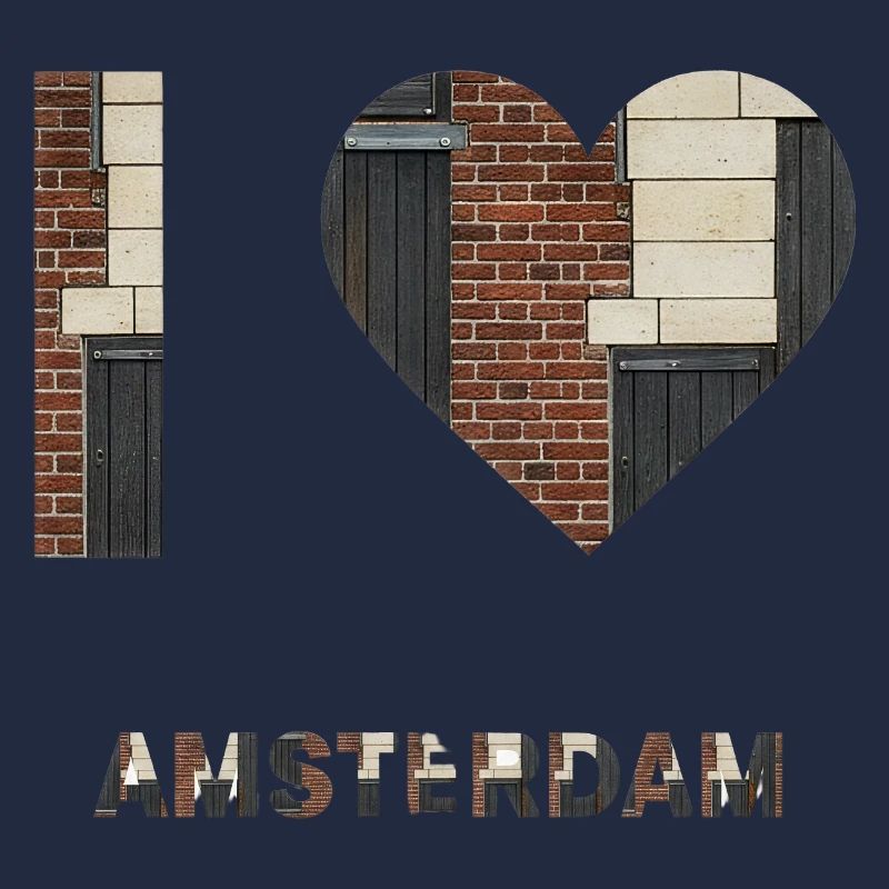Amsterdam Brick Heart Emblem Tee