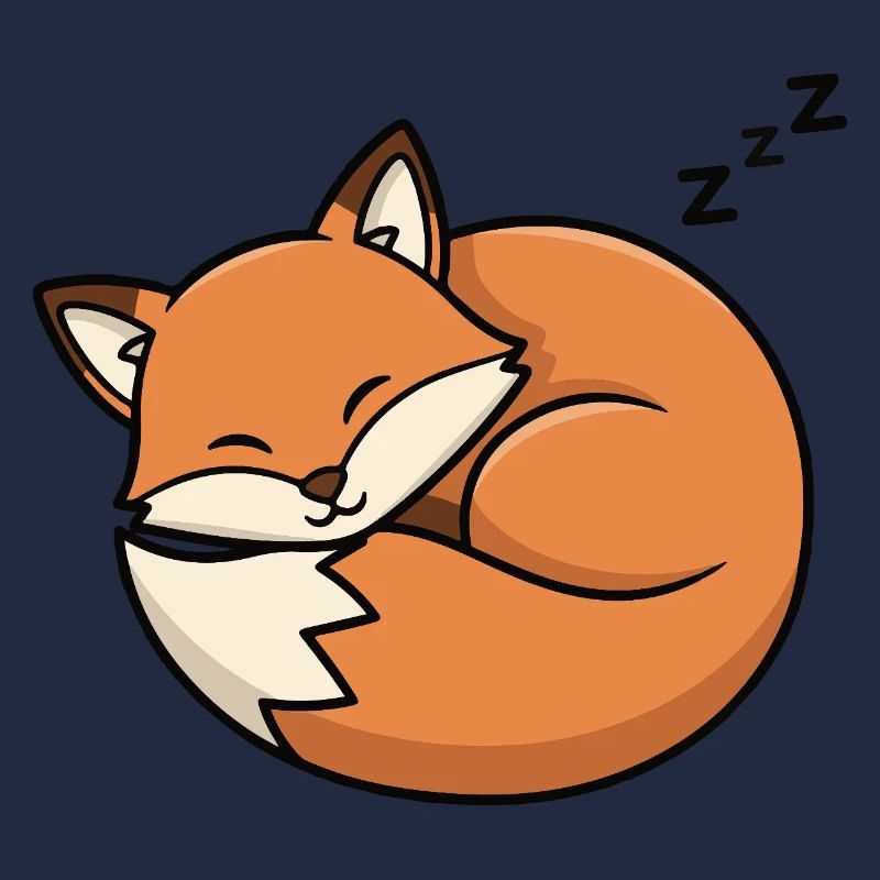 Sleeping Fox Cartoon