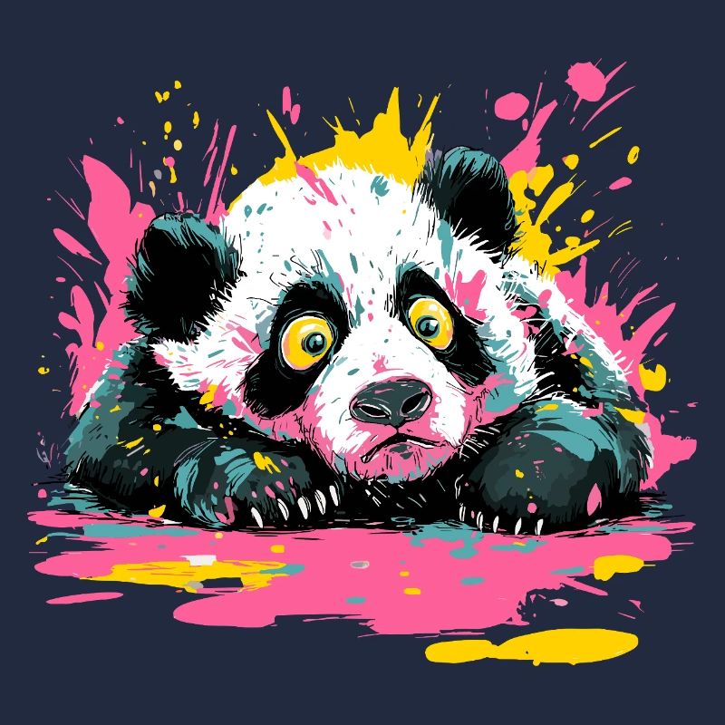 Panda Splash Pop-Art Farbspritzer