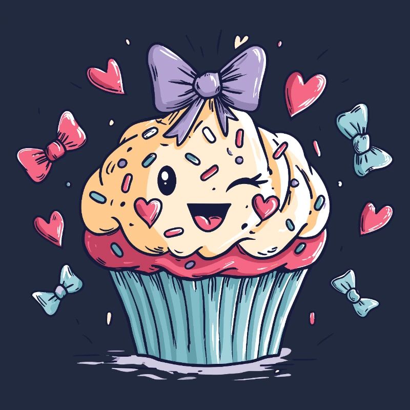 Kawaii Cupcake Herz-Bow
