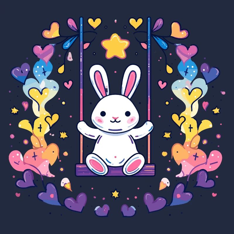 Fröhliches Bunny-Schaukel-Design