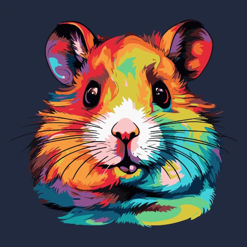 Farbexplosion Hamsterportrait
