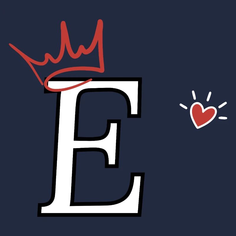 Buchstabe e Kronenherz