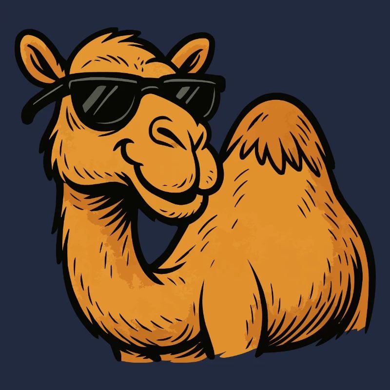 Camel with sunglasses