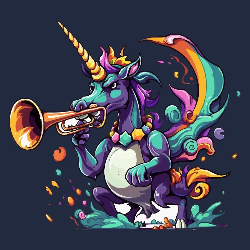 Trompette licorne à explosion de couleurs