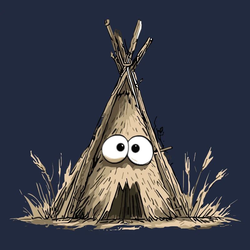 Funny teepee tent with eyes