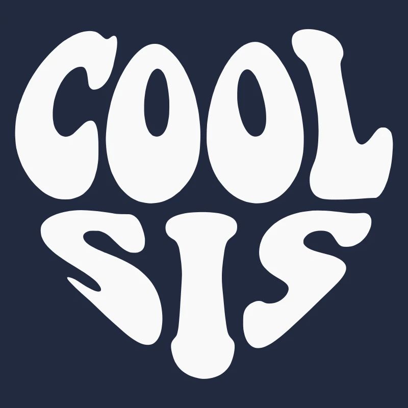 Cool Sis Heart Logo - Customizable color