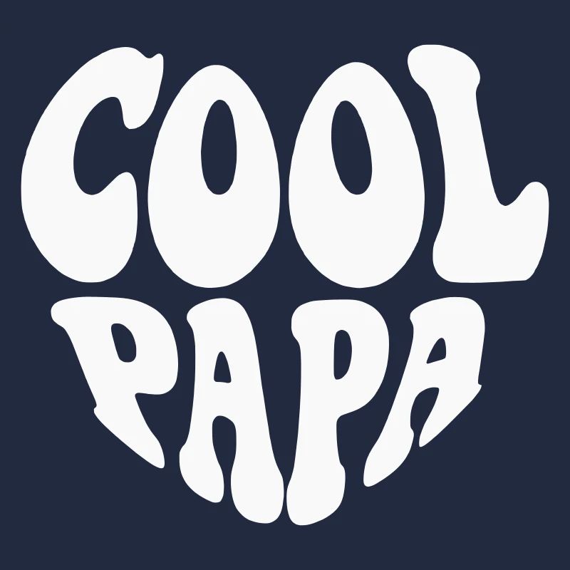 Cool Papa Heart Logo – Anpassbare Farbe