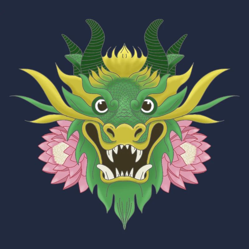 Smaragdgrüner Lotusdrache