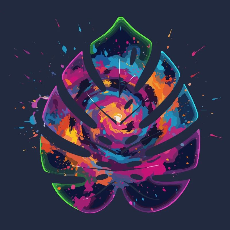 Farbexplosion Blattdesign