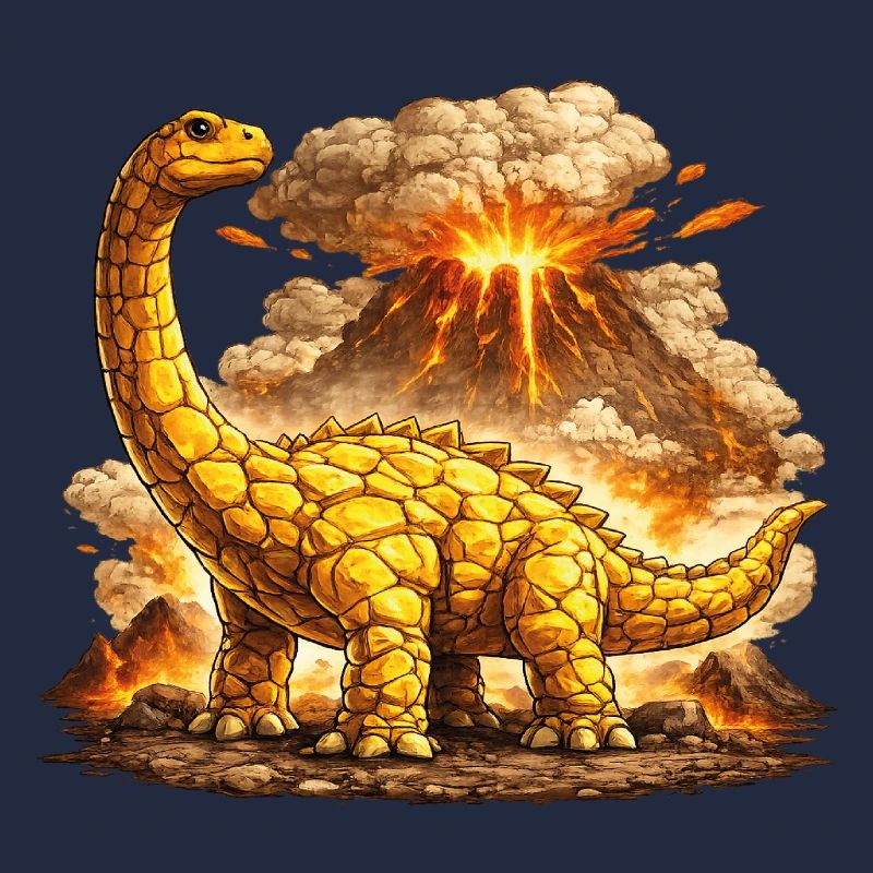 Brontosaurus Vulkaneruption