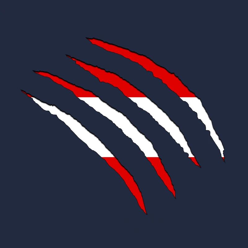 Claw Red White Scratch Marks Black Austria