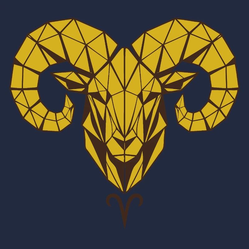 Geometrischer Gold-Widder