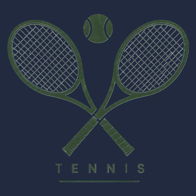 Gekreuzte Tennisschläger design