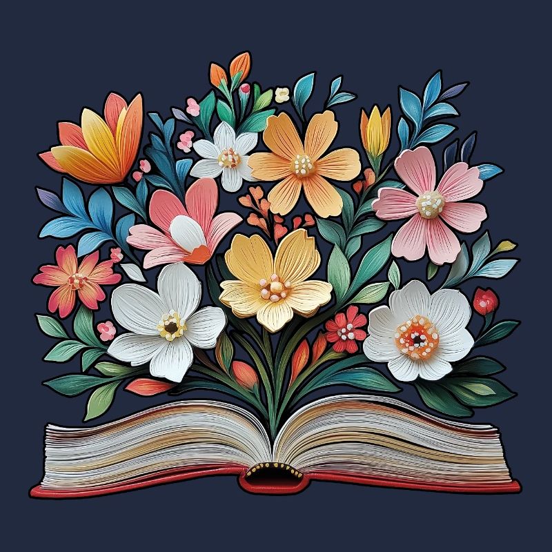 Buch und Blumen