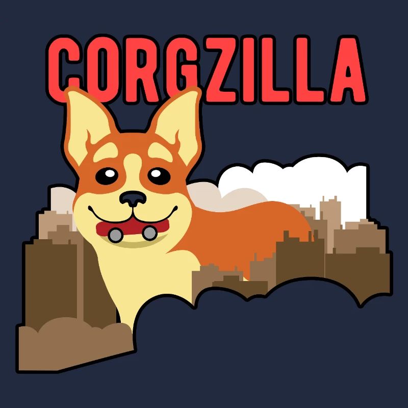 Corgzilla Drôle de Corgi Monstre Monstre