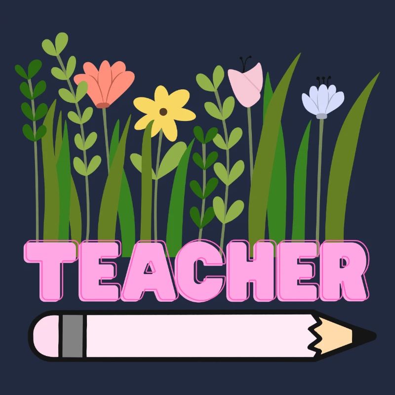 Le professeur fleurit avec un crayon