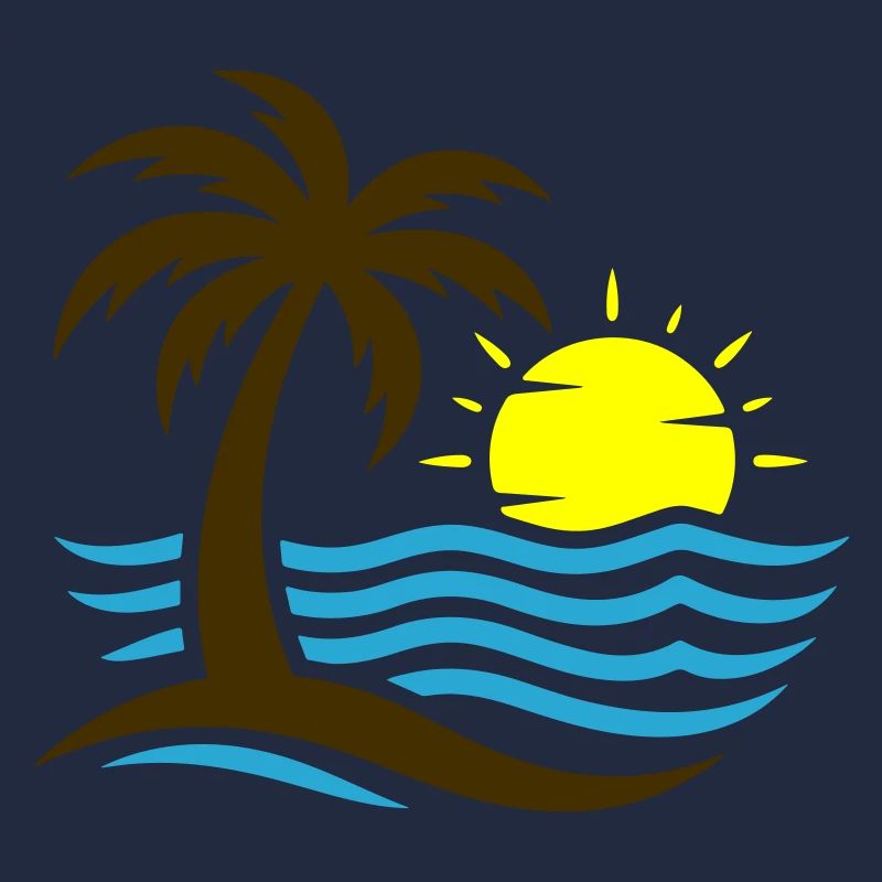Mer de la plage de Palm Tree